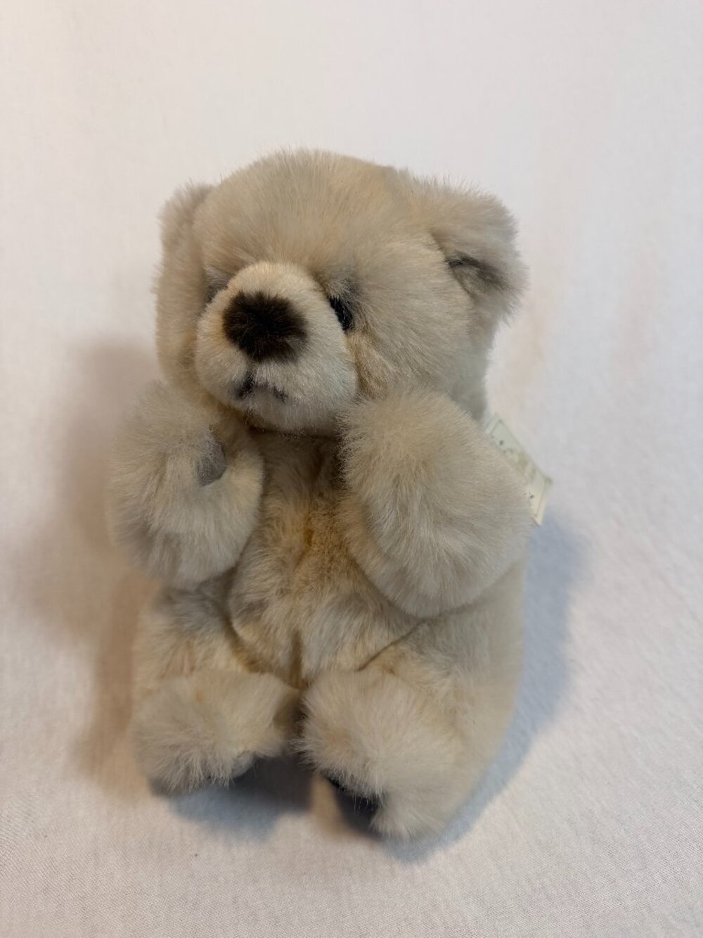 Russ Berrie Yomiko Russ Plush Bear 10" Leather Paws Vintage Stuffed Toy with tag